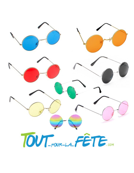 Lunettes Hippie ronde plusieurs coloris