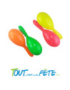 Lot de 2 Maracas en plastique 19 cm