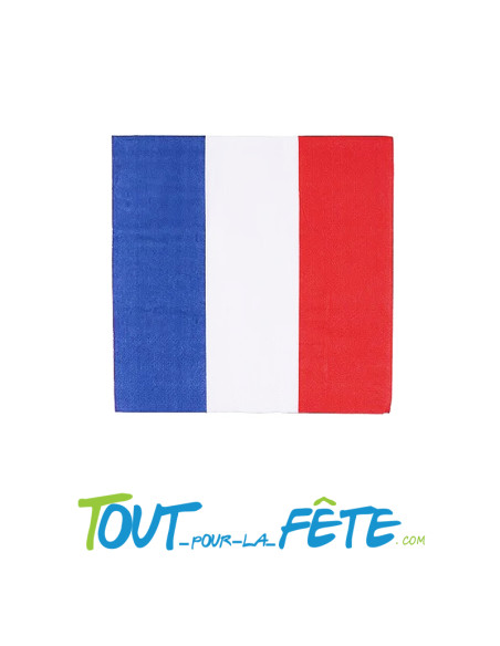 Sachet de 20 serviettes France 3 plis 33 x 33cm