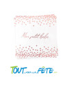 Lot de 12 serviettes mon petit bébé rose gold