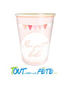 Lot de 6 verres mon petit bébé rose 25 cl