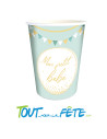 Lot de 6 verres mon petit bébé bleu 25 cl