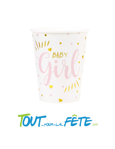 Lot de 10 verres baby girl 27 cl