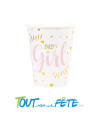 Lot de 10 verres baby girl 27 cl