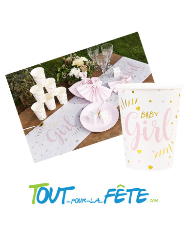 Lot de 10 verres baby girl 27 cl