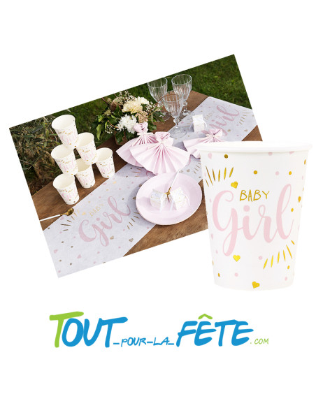 Lot de 10 verres baby girl 27 cl