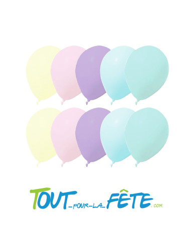 Sachet de 10 Ballons pastels 30cm