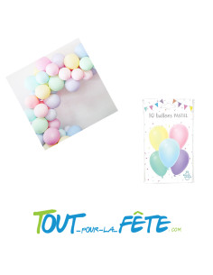 Sachet de 10 Ballons pastels 30cm 2