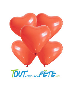 Sachet de 5 Ballons Cœur Rouge 26cm