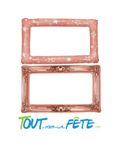 cadre gonflable métallique double face rose gold pour photobooth