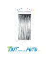 Rideau frangé argent 200 x 100 cm