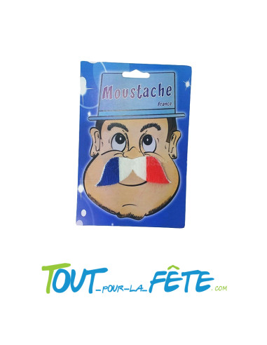Moustache France Bleu, Blanc, Rouge