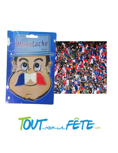 Moustache France Bleu, Blanc, Rouge