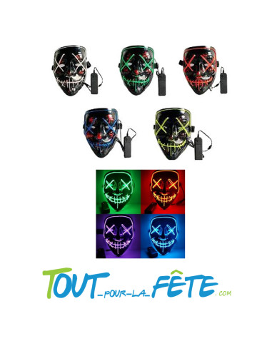 Masque lumineux led Halloween