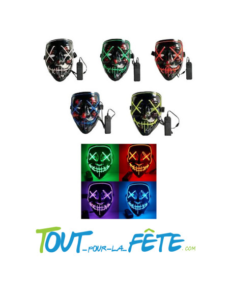 Masque lumineux led Halloween