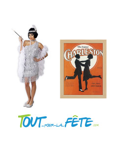 Déguisement de Charleston Argent Adulte Taille L 2