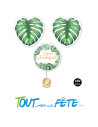 Sachet de 60  confettis de table joyeux anniversaire tropical