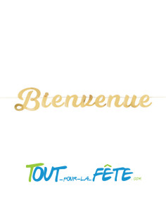 Guirlande en lettres Bienvenue Or 1.40 mètres