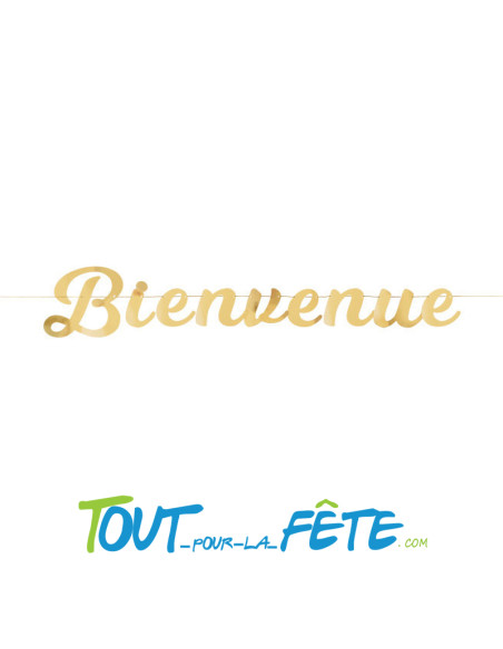 Guirlande en lettres Bienvenue Or 1.40 mètres