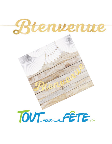 Guirlande en lettres Bienvenue Or 1.40 mètres