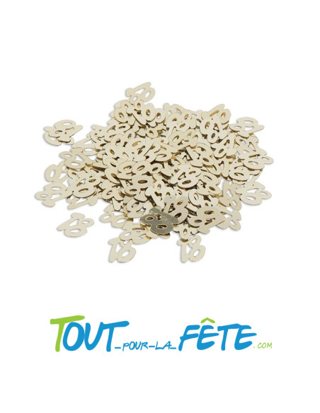 Confettis de table âge papier or 1cm 17g