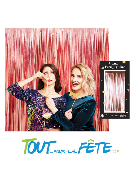 Rideau frange rose gold 200 x 100 cm