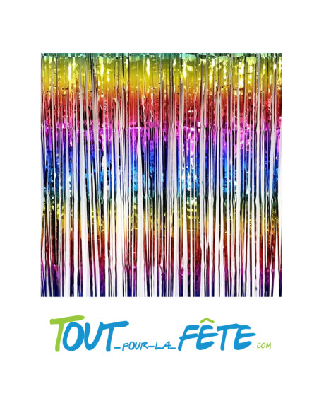Rideau frange multicolore 200 x 100 cm