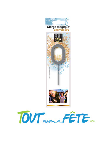 Cierges magiques argent chiffres