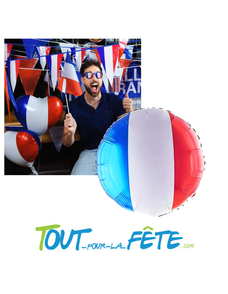 Ballons aluminium drapeau Français 46 cm