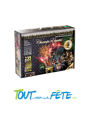 Feu d'artifice portable® CHAMPS-ÉLYSÉES® 5mn 235 coups