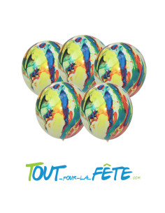 Sachet de 5 ballon à motif Mabré 30cm