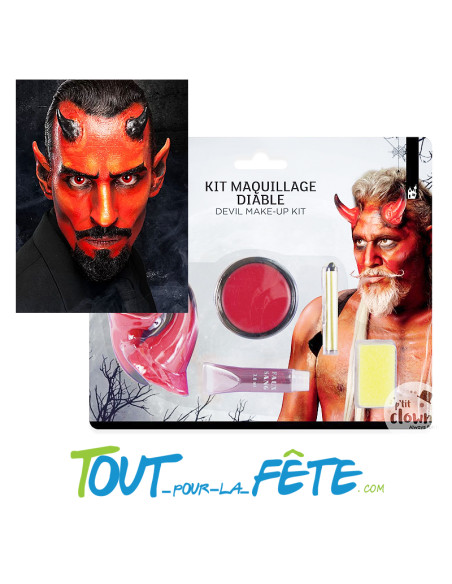 Kit Maquillage de diable avec corne
