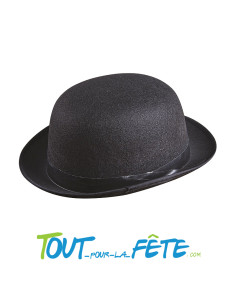 Chapeau melon noir feutrine