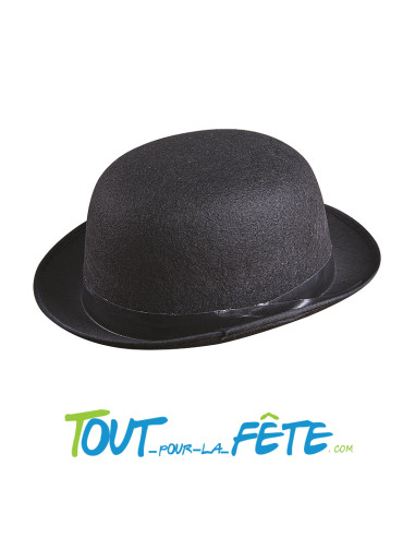 Chapeau melon noir feutrine