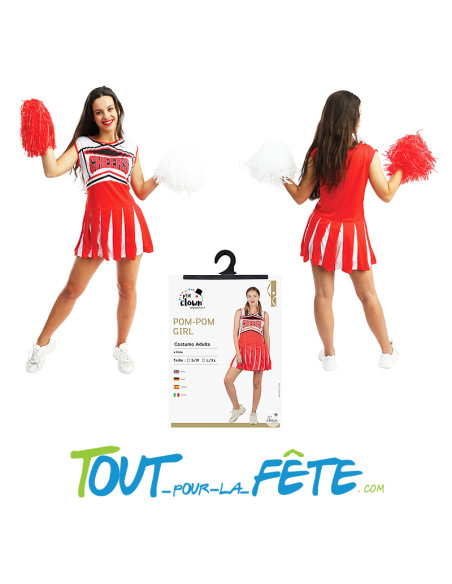 Déguisement de Cheerleader Pom Pom girl adulte