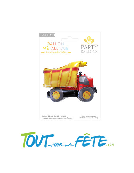 Ballon aluminium Camion Travaux Public 52cm