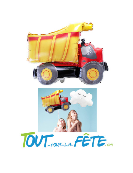 Ballon aluminium Camion Travaux Public 52cm