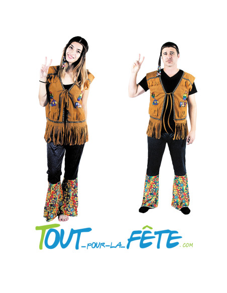Gilet de Hippie Adulte Taille M/L