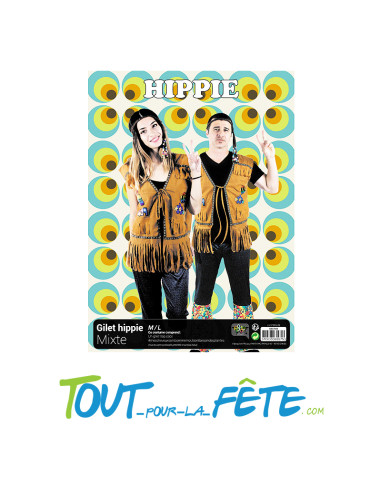 Gilet de Hippie Adulte Taille M/L