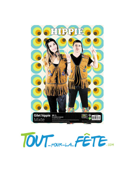 Gilet de Hippie Adulte Taille M/L