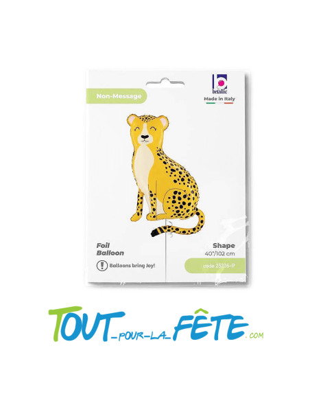 Ballon aluminium guépard 102cm