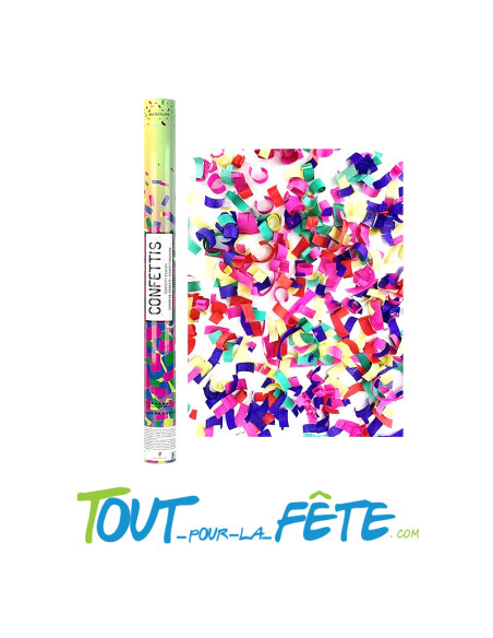 Canon à confettis papier multicolore 80 cm 5 à 10 mètres de haut