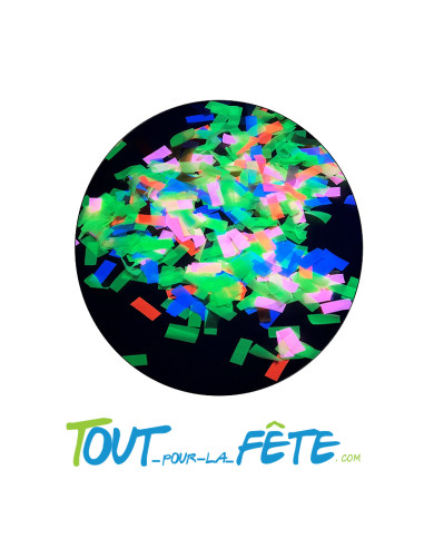 Canon à confettis papier fluo 40 cm 5 à 10 mètres de haut
