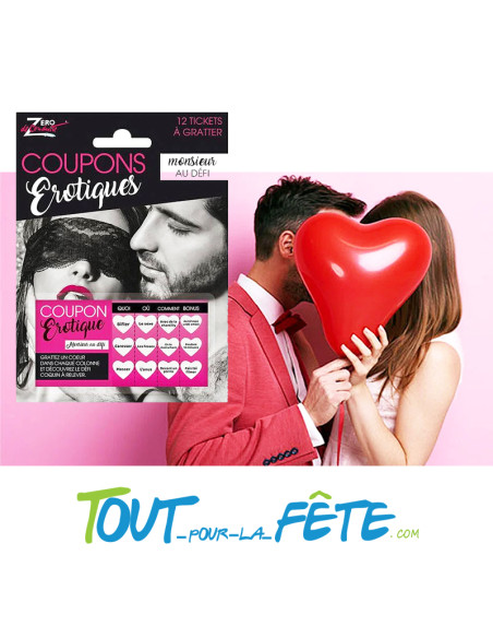 Jeux à Gratter Coupons Erotique Monsieur au Défi