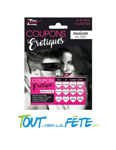 Jeux à Gratter Coupons Erotique Madame au Défi