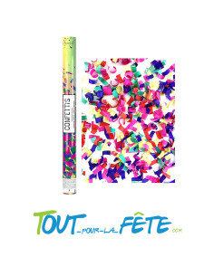Canon à confettis papier multicolore 60 cm
