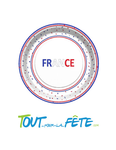 Lot de 8 assiettes France 23cm 3 plis