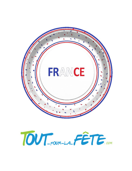 Lot de 8 assiettes France 23cm 3 plis