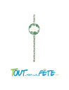 Lot de 12 paille avec médaillon Joyeux Anniversaire Tropica