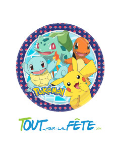Lot de 8 assiettes Pokémon© 23 cm